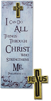 Phil 4:13 Lapel Pin & Bookmark